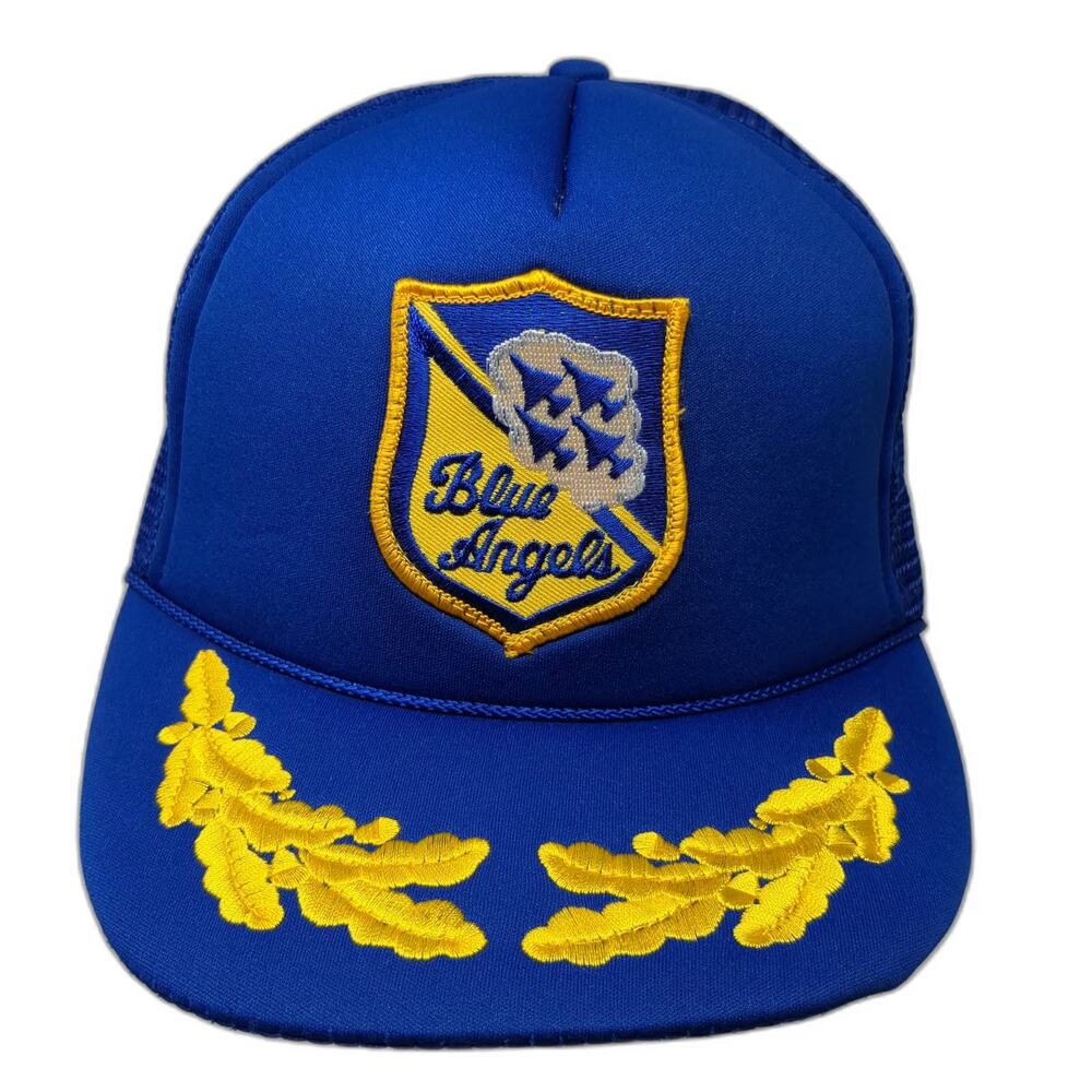 Mo Money Assoc Blue Angels Trucker Hat One Size Scrambled Eggs Snapback Mesh
